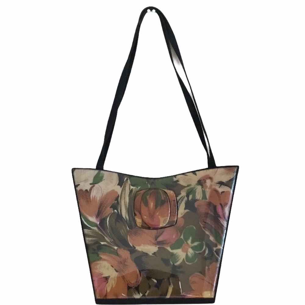 Vintage Angela Frascone Floral Hard Shell Bag